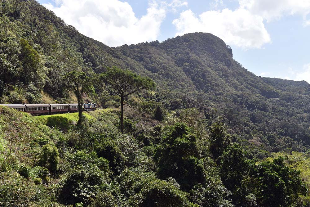 Zug in Kuranda, Queensland, Australien 